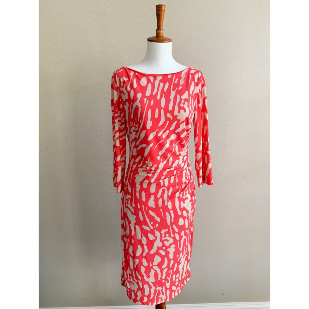 Side gathered long sleeve dress
